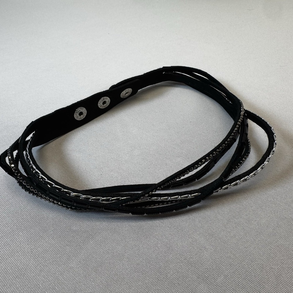 Black Layered Adjustable Hair Wrap